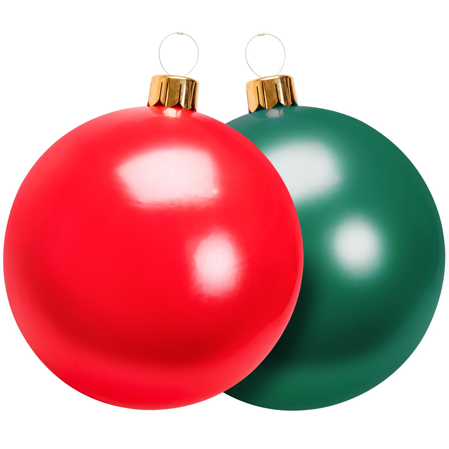 Inflatable Christmas Ornament, 30" PVC Oversize Christmas Balloon Home Yard Decoration Xmas Gift Green