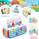 Baby Tissue Box Toy, CAUTUM Soft Pull Along Sensory Box for Toddlers, Crinkle Paper Boys Girls Early Education Toy Gift