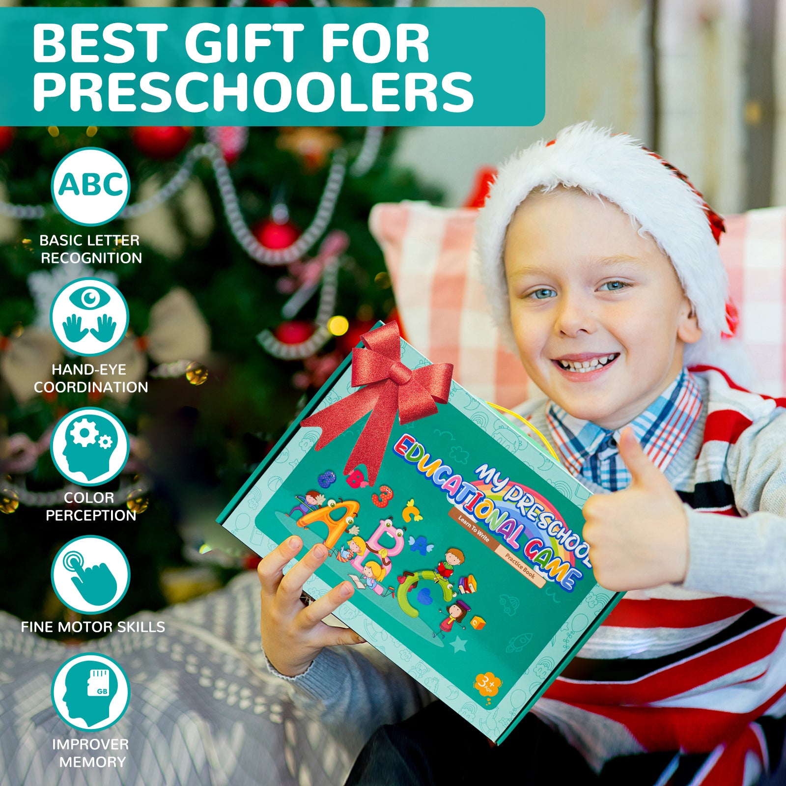 Kids Busy Book, Preschool Learning Toys Educational Game, Practice Book for Boys & Girls