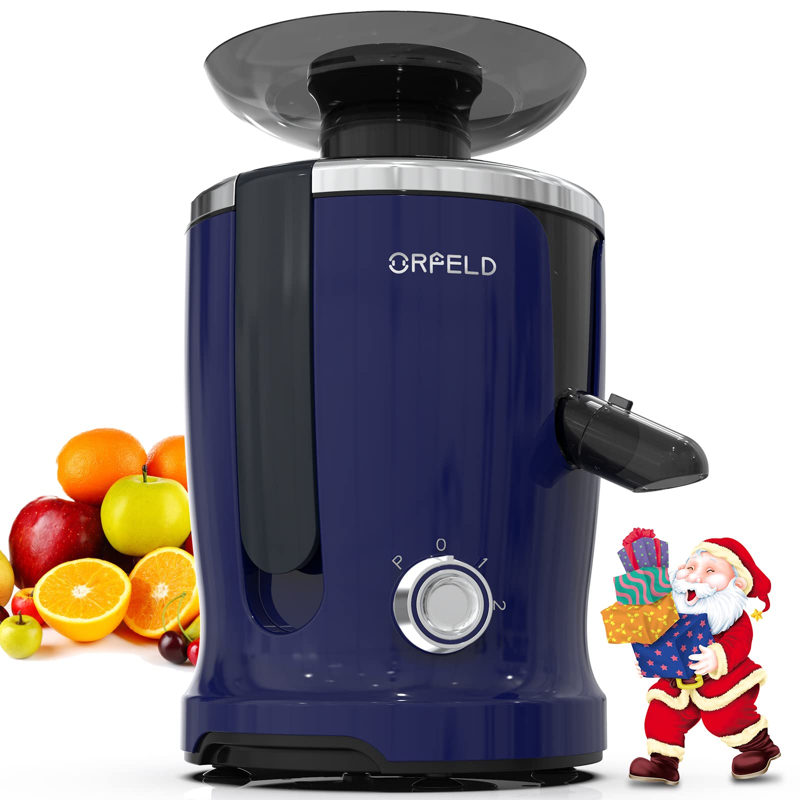ORFELD Centrifugal Juicer 700 watts BPA-Free for Fruits & Vegetables Blue