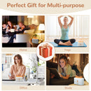 Essential Oil Diffuser with Flame Light, CAUTUM Noiseless Aromatherapy Humidifier with 4 Essential Oil and 6 Colors Light, Auto-off for Home, Office, Yoga, White