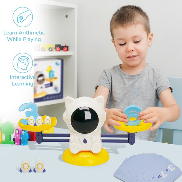 Kids Balance Counting Toys, CAUTUM Stem Preschool Learning Math Games, Kindergarten Learning Toys for 3+ Year Olds