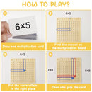 Multiplication Board Game, Montessori Wooden Math Learning Board Games for Kids, Interactive Math Games Educational Counting Toy for Children