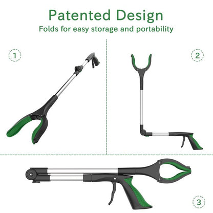ORFELD Reacher and Grabber, 32" Foldable Rotatable Pick up Tool, Easy to Store Grabbers for Reaching