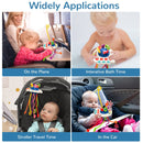 CAUTUM 4 in 1 Pull String Toy for Baby, Montessori Sensory Toys, Silicone Early Learning Travel Toys for Toddlers 1 2 3 Year Olds