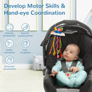 CAUTUM 4 in 1 Pull String Toy for Baby, Montessori Sensory Toys, Silicone Early Learning Travel Toys for Toddlers 1 2 3 Year Olds