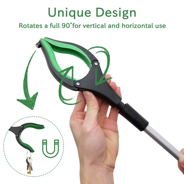 Reacher Grabber Pickup Tool, ORFELD 32" Foldable Arm Extension Grabber with Shoe Horn, Trash Picker, Ideal for the Elderly and Disabled People