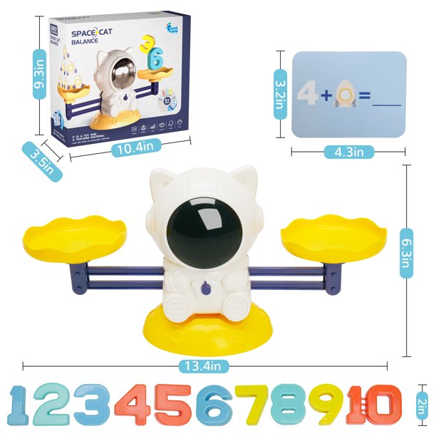 Kids Balance Counting Toys, CAUTUM Stem Preschool Learning Math Games, Kindergarten Learning Toys for 3+ Year Olds
