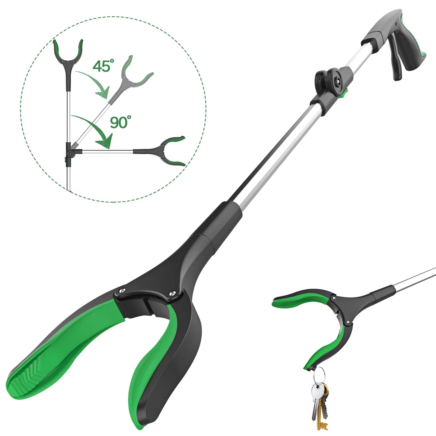 Reacher Grabber Tool, Lightweight Extra Long Handy Trash Claw Grabber, Reaching Assist Tool for Trash Pick Up, Nabber, Litter Picker, Arm Extension